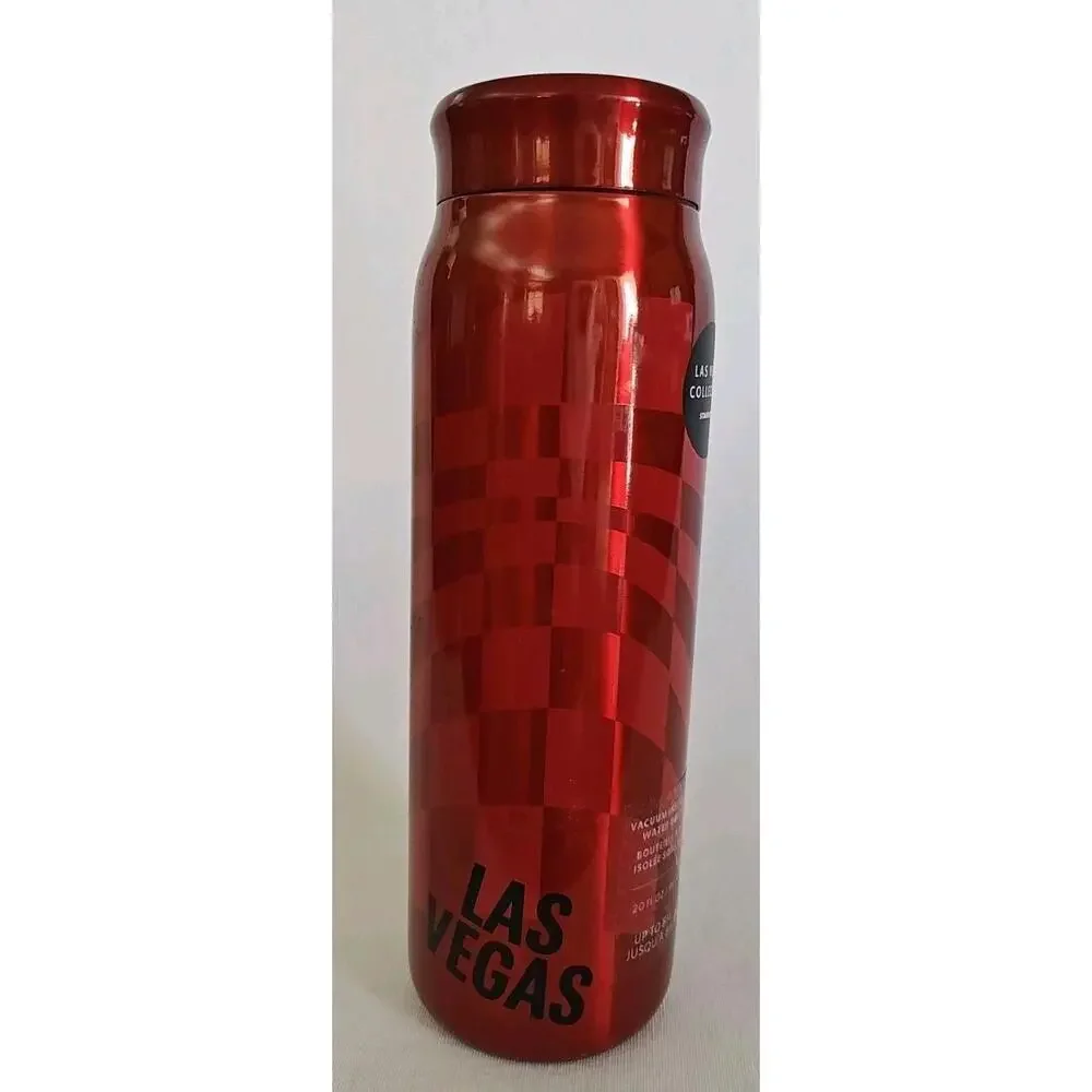 Starbucks Stainless Vacuum Insulated Water‎ Bottle Vivid Red Las Vegas Edition
